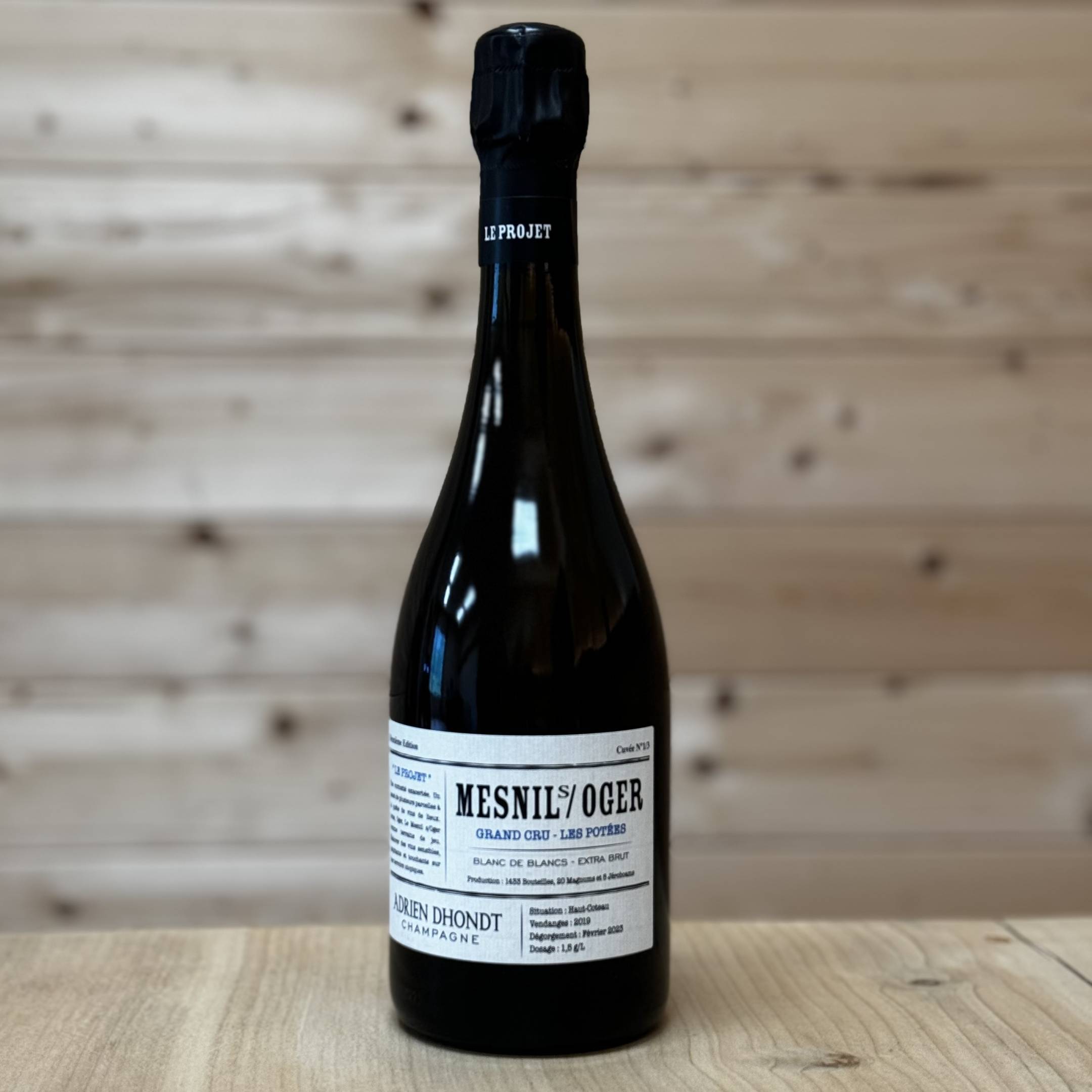 Adrien Dhondt Champagne Les Potees Le Mesnil Grand Cru Extra Brut 2019