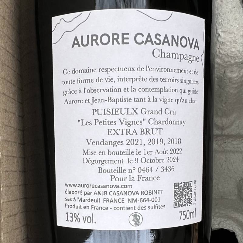 Aurore Casanova Puisieulx Chardonnay