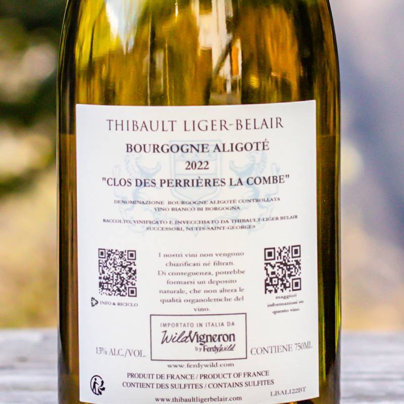 Thibault Liger Belair Bourgogne Aligoté Clos des Perrières la Combe 2022